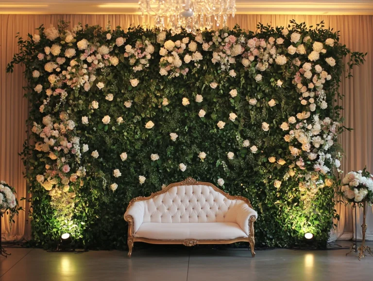 Flower Walls Backdrop used for Weddings