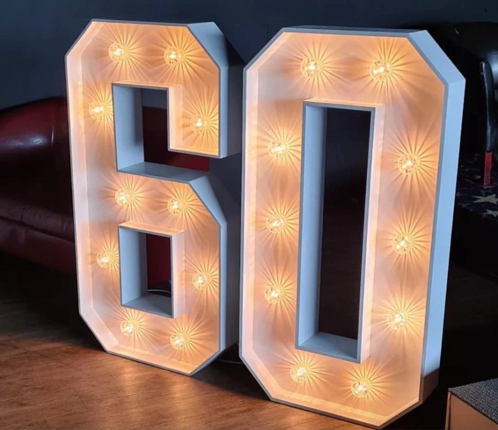 Light-up number 60